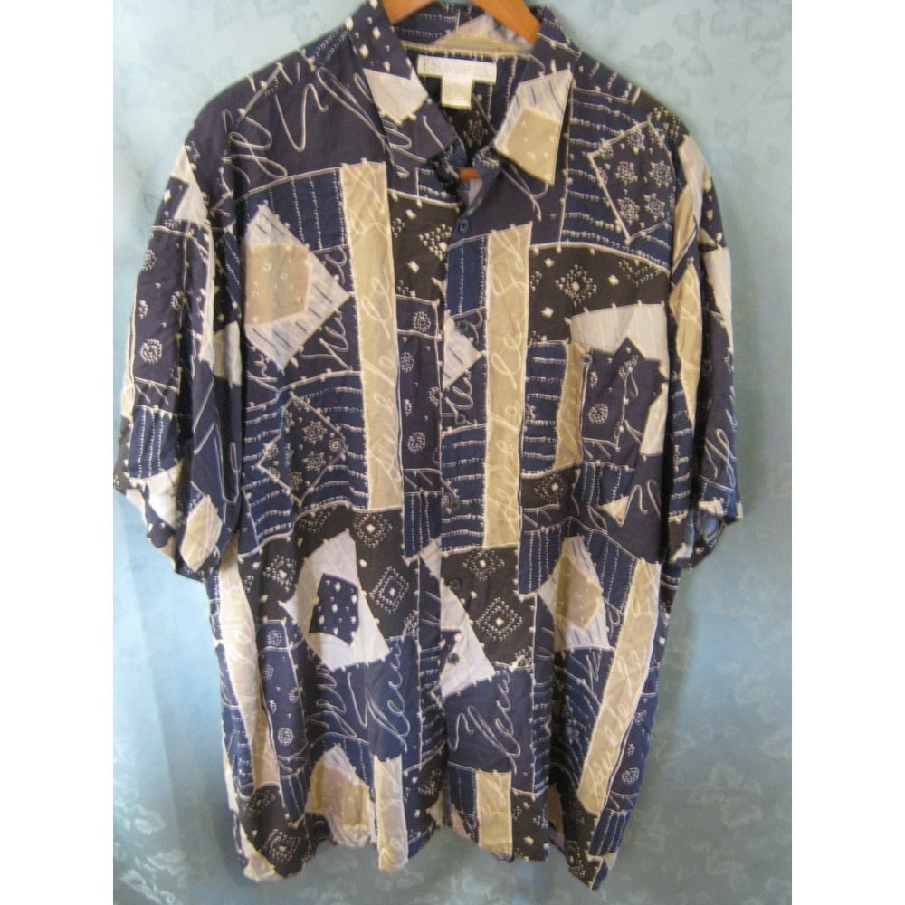 90's Expressions Worldwide Size XL Rayon Casual Club Shirt
